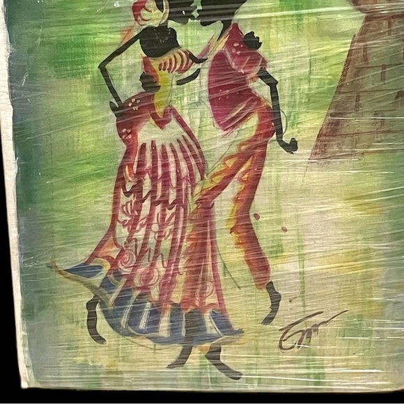 Painting - Joyful Couple  -  Woman and Man Celebrating Caribbean Life - Picture 5 of 7